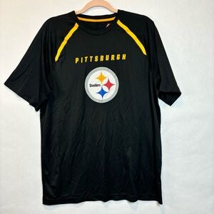 NFL‎ Majestic Cool Base Pittsburgh Steelers Logo Shirt Men's Size Large